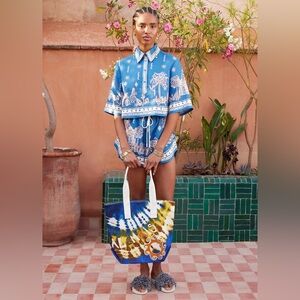 Alemais Acacia Cropped Linen Shirt